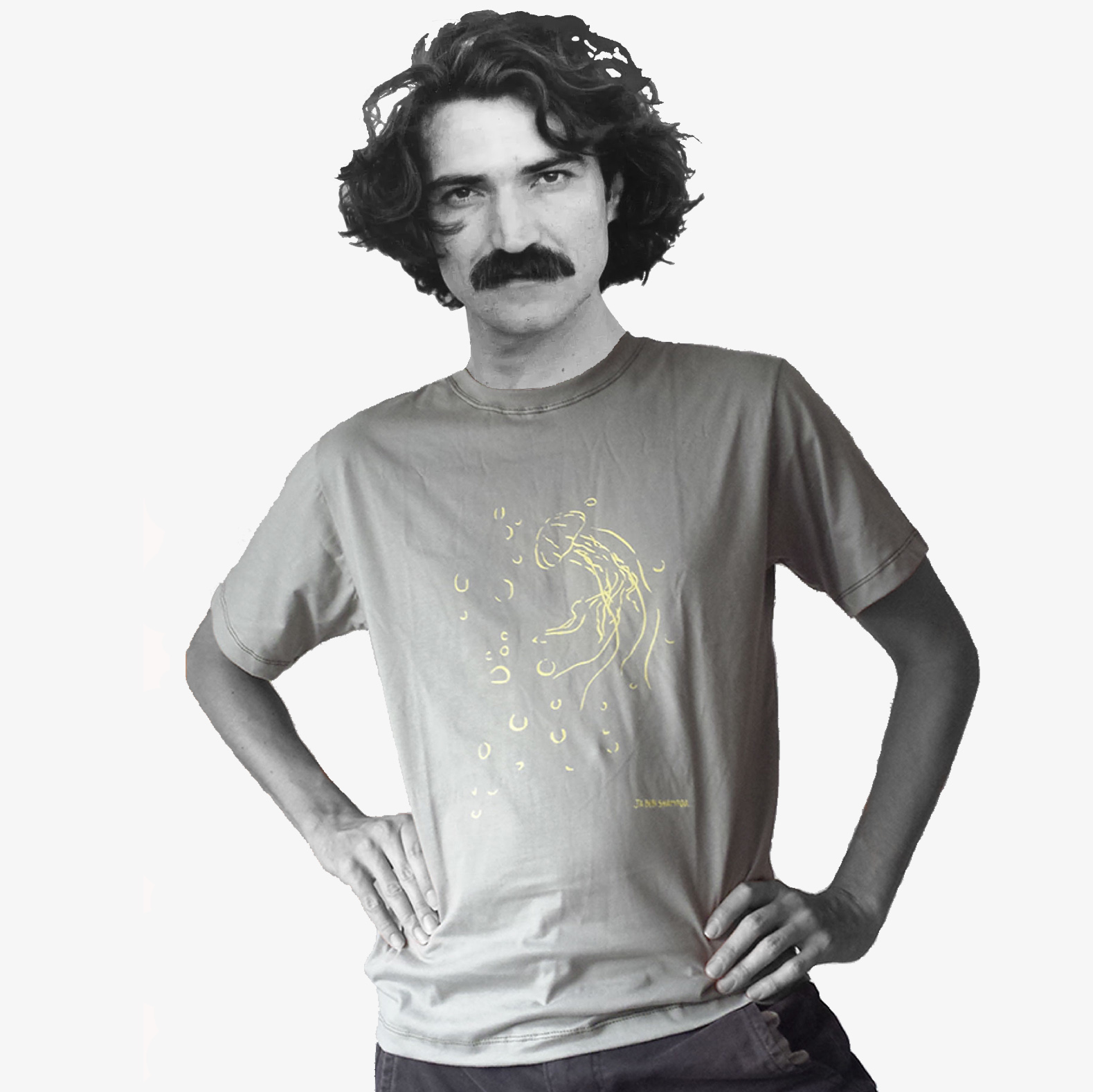 Camiseta “O seu tipo” cinza